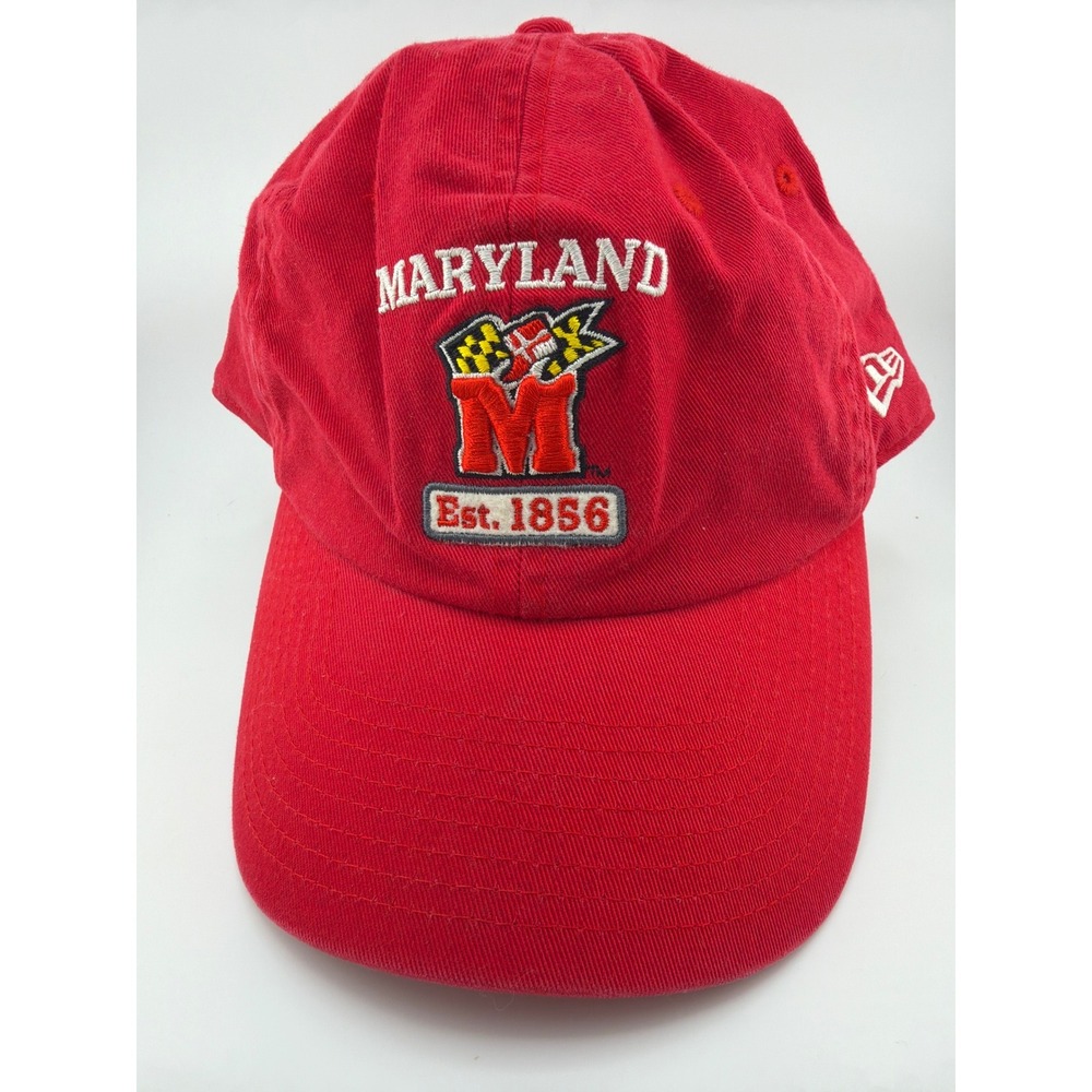New Era Maryland Terrapins Hat‎ OSFA Red Vintage Collegiate Streetwear Strapback